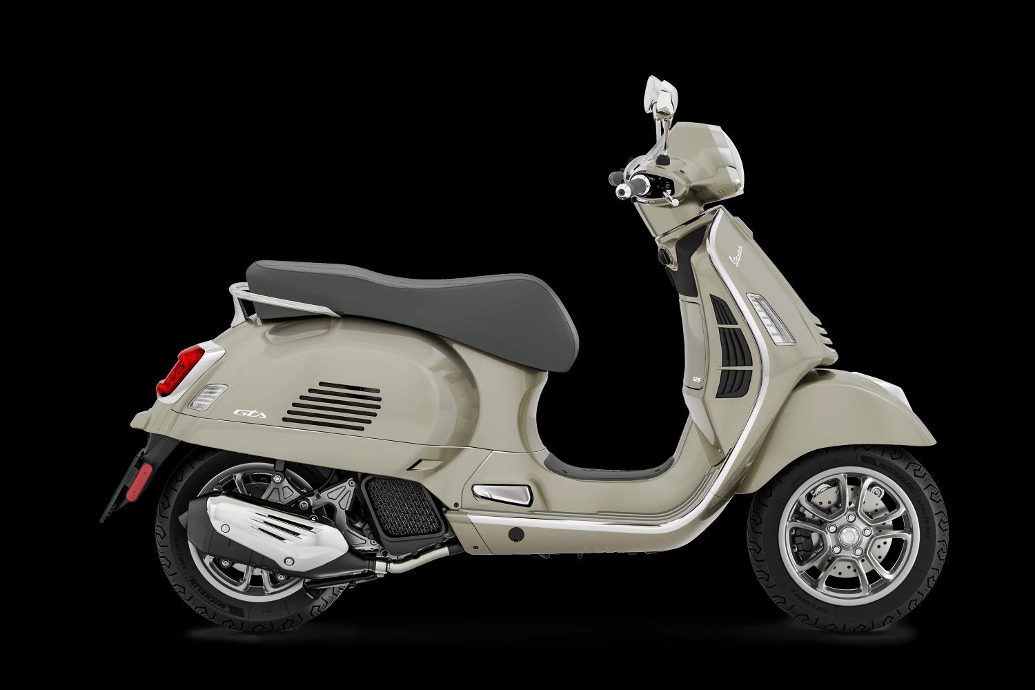 Vespa GTS 125 beige Avvolgente, profil droit