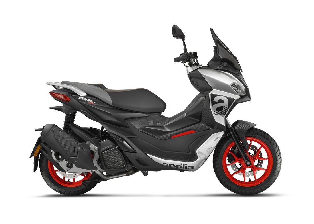 Aprilia SR-GT 125 Sport gris, profil droit