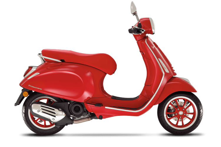 Vespa Primavera Red 50, profil droit