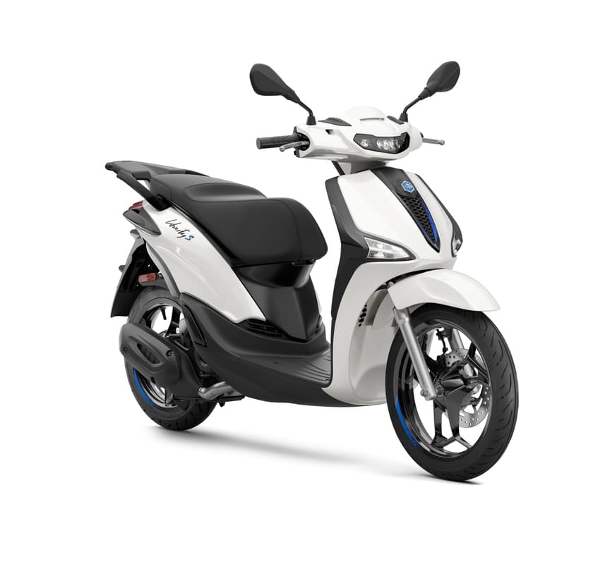 Piaggio Liberty S 50 blanc, profil droit